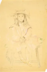 Utan titel (Sittande ung flicka)