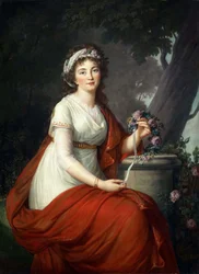 Porträtt av grevinnan Tatyana Vasilyevna Yusupova, född von Engelhardt 1769-1841, 1797.
