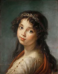 Porträtt av konstnärens dotter Jeanne-Lucie-Louise, dite Julie, 1792.