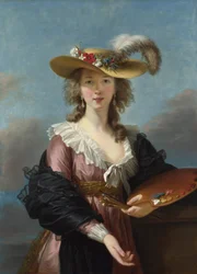 Självporträtt i en stråhatt, 1782.