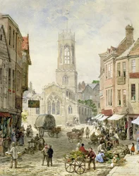 All Saints Pavement, York (akvarell och kroppsfärg på papper)