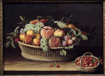 Fruktkorg och jordgubbskorgar Målning av Louise Moillon (1610-1696) 1635 Toulouse, Musee des Augustins