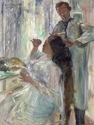 Charlotte Corinth vid sitt sminkbord, 1911
