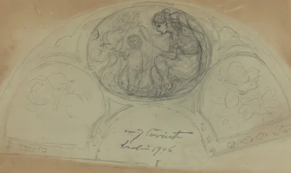 Fan Design [verso], troligen 1906.
