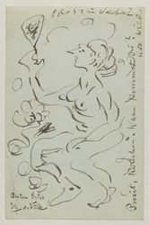 Lovis Corinth till Carl Strathmann: vykort, poststämplat 25 mars 1906