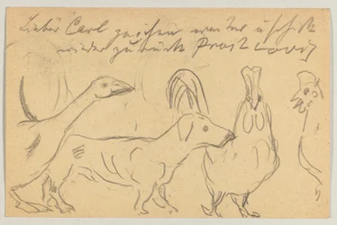 Lovis Corinth till Carl Strathmann: vykort, poststämplat 26 augusti 1905