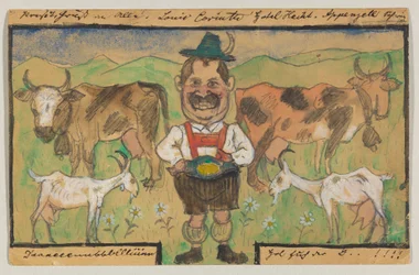 Lovis Corinth till Carl Strathmann: Vykort, poststämpel 9 maj 1895 (Appenzell)