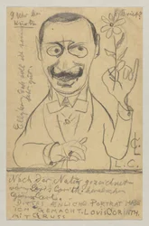 Lovis Corinth till fröken Elly Franke: vykort, poststämplat 28 augusti 1897