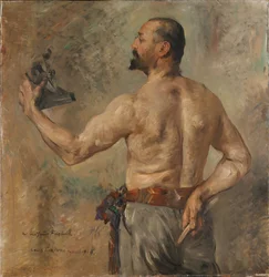 Porträtt av skulptören Friedrich