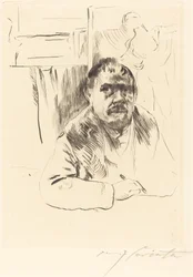 Självporträtt i pälsrock, 1913.