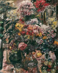 Stilleben med krysantemum och amaryllis, 1922.