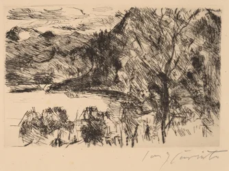 Walchensee mit Jochberg Walchensee med Jochberg, 1923.