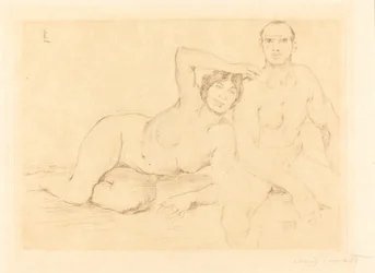 Två personer Två nakenbilder, 1908.
