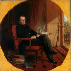 Porträtt av den engelske författaren Charles Kingsley (1819-1875) Målning av Lowes Cato Dickinson (1819-1908) 1862 London, National Portrait Gallery
