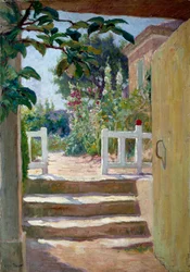 Trappan i Provence Målning av Joseph Loys Prat (1879-1934), 1900-talet.