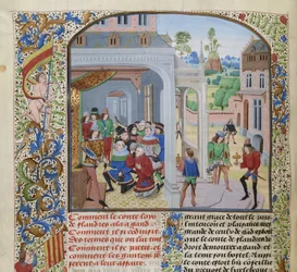 Hyllning av Ludvig II av Male av en deputation av Gent, ca 1470-1475.