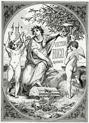 Victor Hugo berättad av ett vittne om sitt liv, 1800-talet (bw gravyr)