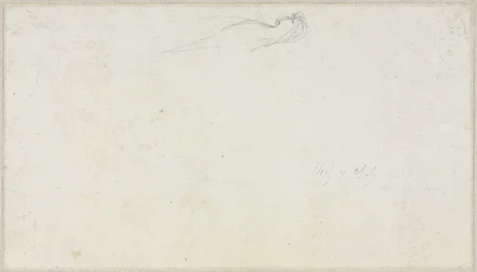 Skiss av en sfinx [] verso, ca. 1879-80.