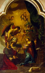 Annunciation, av Luca Cambiaso (1527-1585)
