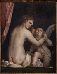 Fontanellato, Labirinto della Masone, Franco Maria Ricci konstsamling: "Venus binder för ögonen Amor"