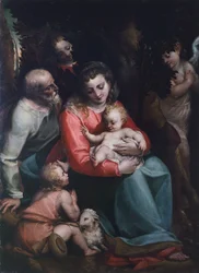 Madonna med barn och heliga, av Luca Cambiaso (1527-1585)