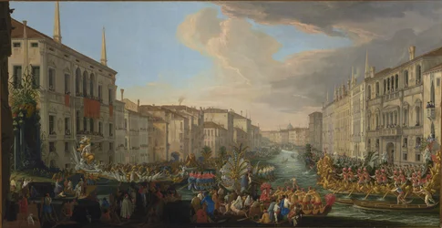 Regatta på Canal Grande för att hedra Fredrik IV, kung av Danmark, 1711