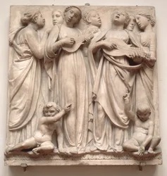 Sjungande änglar, relief från Cantoria, cirka 1432-38