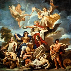 Allegori över fästningen, av Luca Giordano, olja på duk