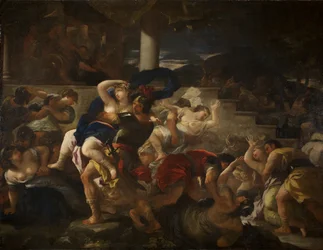 Rape of the Sabine Women, c.1675 (olja på duk)