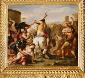 The Rape of the Sabinian Women (olja på koppar)