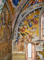 Kallande av utvalda, från Last Judgment freskcykel