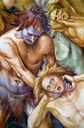Damned in hell, från Last Judgment fresco cycle