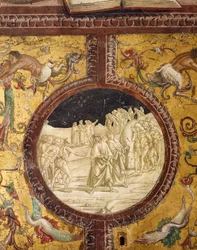 Dante och Vergilius i helvetet, scen ur Den gudomliga komedin av Dante Alighieri (1265-1321)