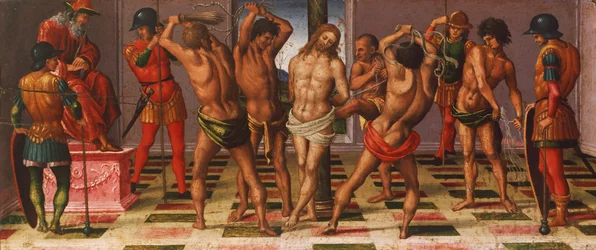 Stories of Christ: flagellation av Luca Signorelli (cirka 1445-1523)