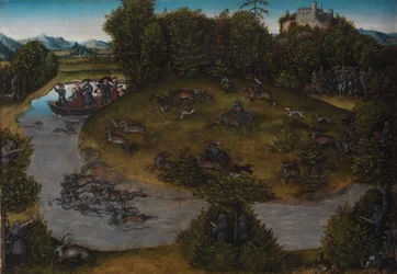 Hjortsjakten på kurfursten Fredrik den vise (1463-1525) av Sachsen