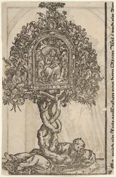 En gyllene relikvier med Jesses träd, från den stora serien av Wittenbergs relikvier, 1509.