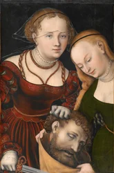 Tyska: Judith mit dem Haupt des Holofernes und einer Dienerin Judith med Holofernes huvud och en tjänarinna
