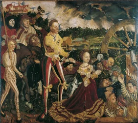 Tyska: Katharinenaltar (Mitteltafel) Altartavla med den heliga Katarinas martyrium