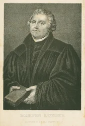 Martin Luther, litografi av James Weber (ca 1824-86), ca 1850