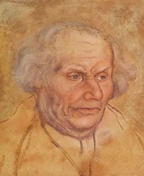 Porträtt av Hans Luther (1459-1530), far till Martin Luther (penna och wc på papper)