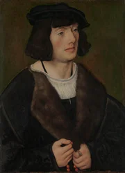 Porträtt av en man med en radband, ca. 1508.
