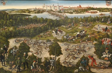 Tyska: Kurfursten Johann Friedrichs hjortjakt Kurfursten Johann Friedrich I:s hjortjakt, kurfursten av Sachsen