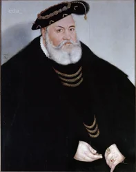 Porträtt av markgreve Georg den fromme av Brandenburg-Ansbach