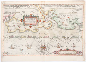 Östfriesland 1584 karta av Waghenaer