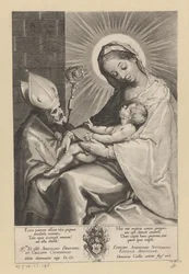 Maria och barn älskade av en biskop