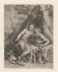 Nymf på en satyrs knä