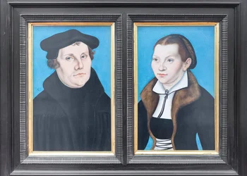Porträtt av Martin Luther och hans hustru Katharina von Bora