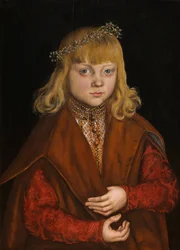 A Prince of Saxony, ca 1517 (olja på panel)