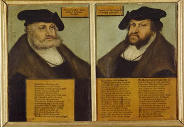 Dubbelporträtt av Fredrik III av Sachsen