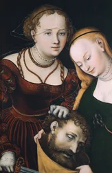 Judith med huvudet av Holofernes av Lucas Cranach Elder (1472-1553)